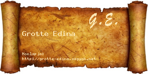 Grotte Edina névjegykártya
